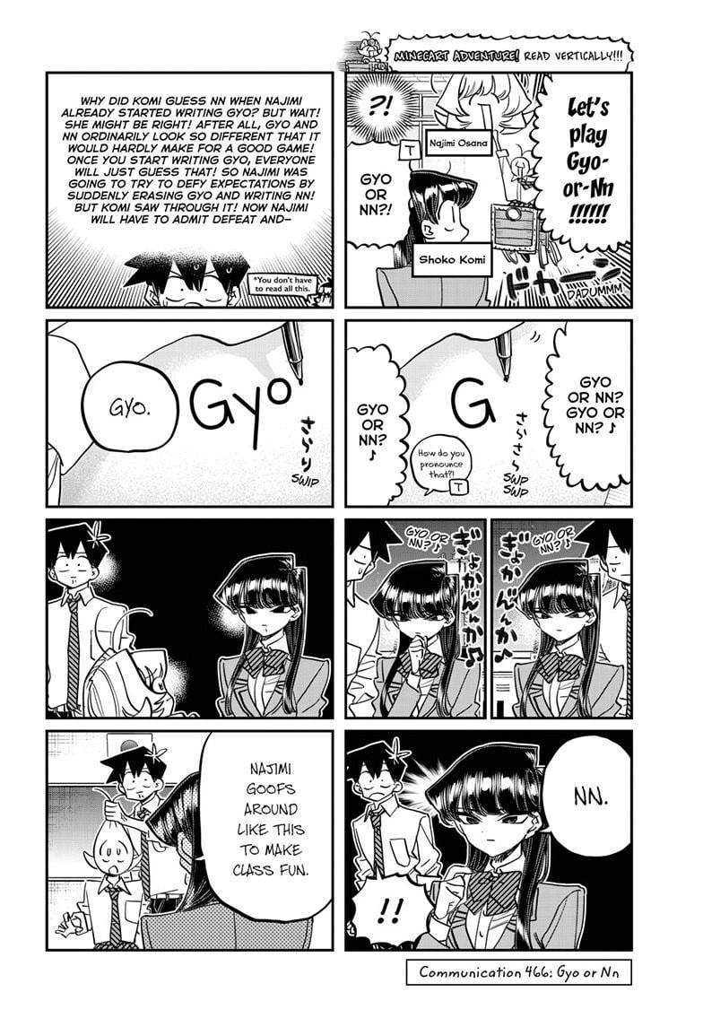 Komi Can’t Communicate, Chapter 466