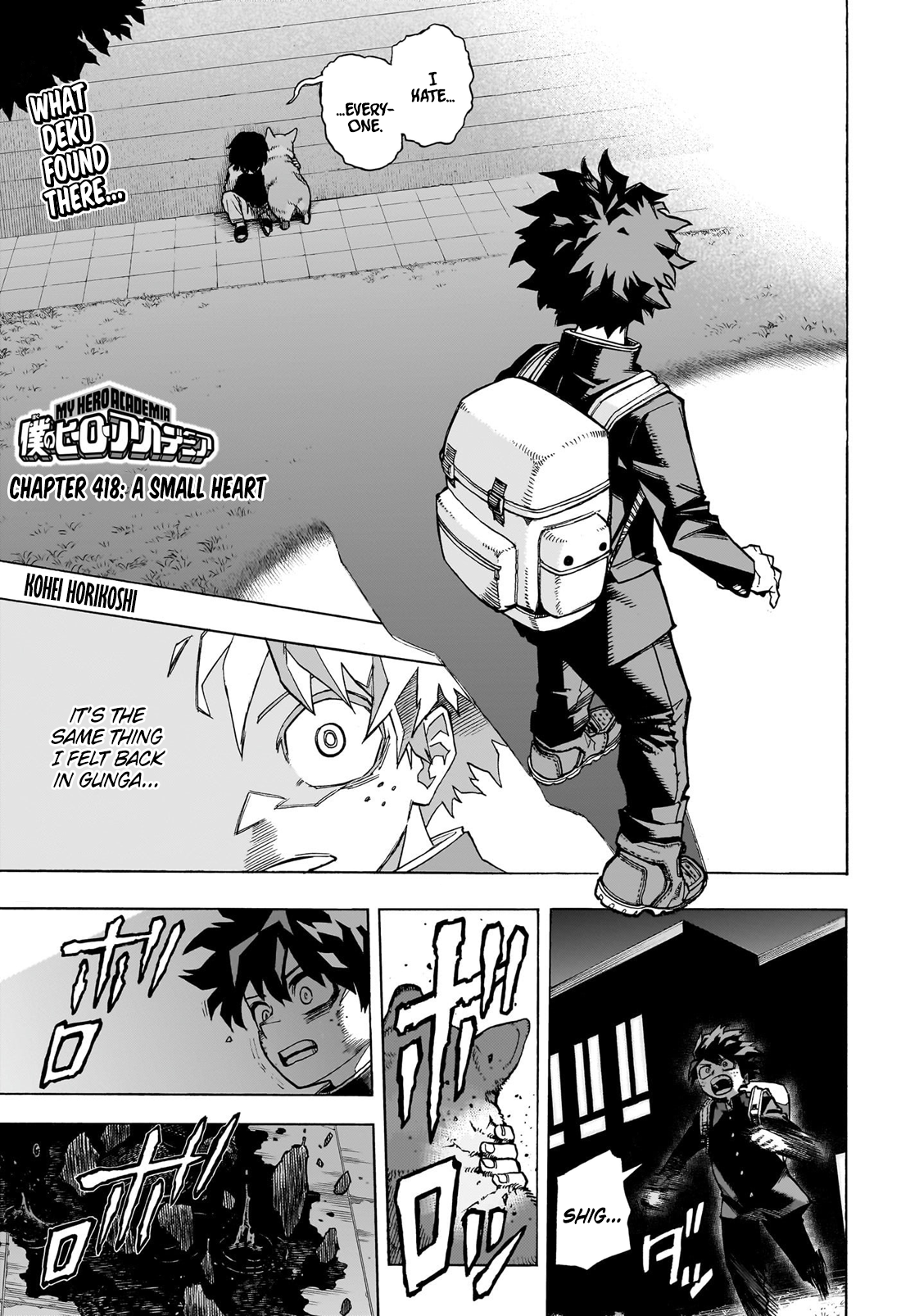 My Hero Academia, chapter 418