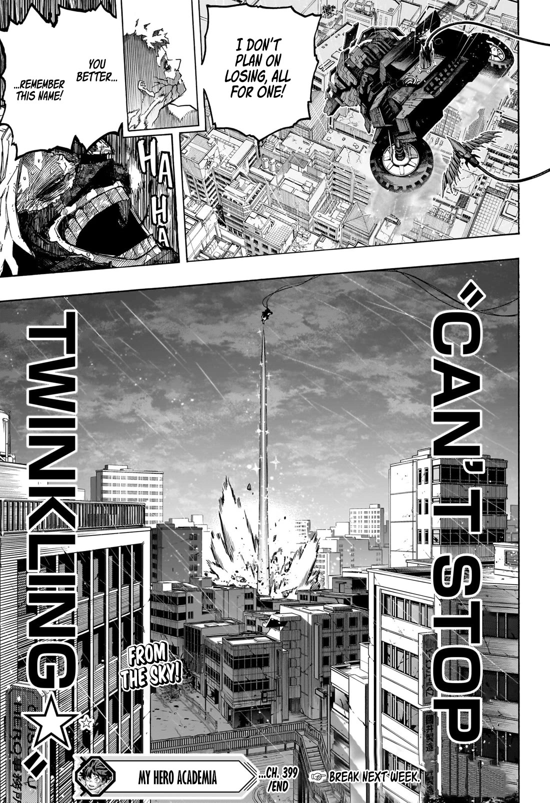 My Hero Academia, chapter 399