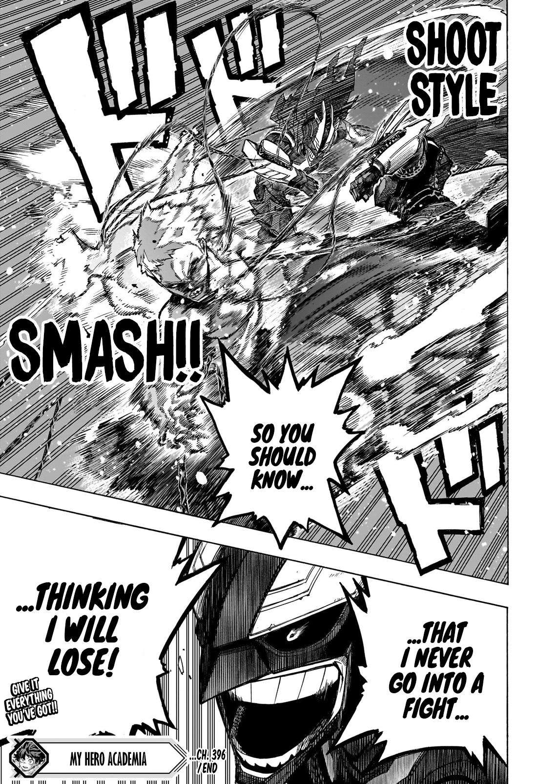 My Hero Academia, chapter 396