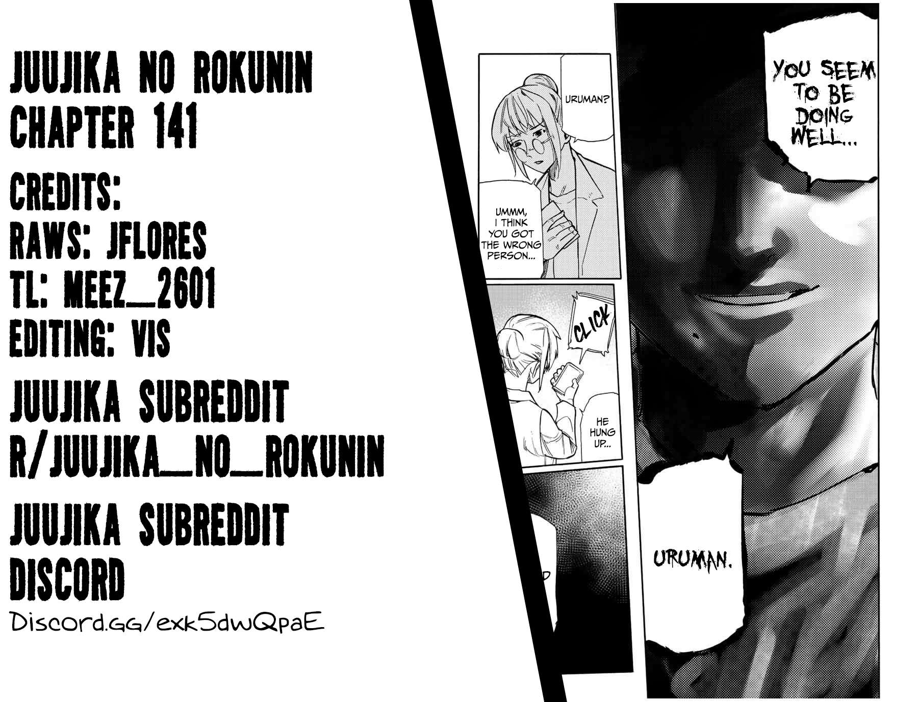 Juujika no Rokunin, Chapter 141