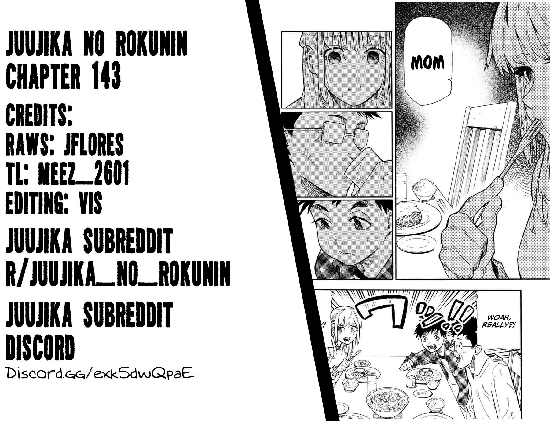 Juujika no Rokunin, Chapter 143