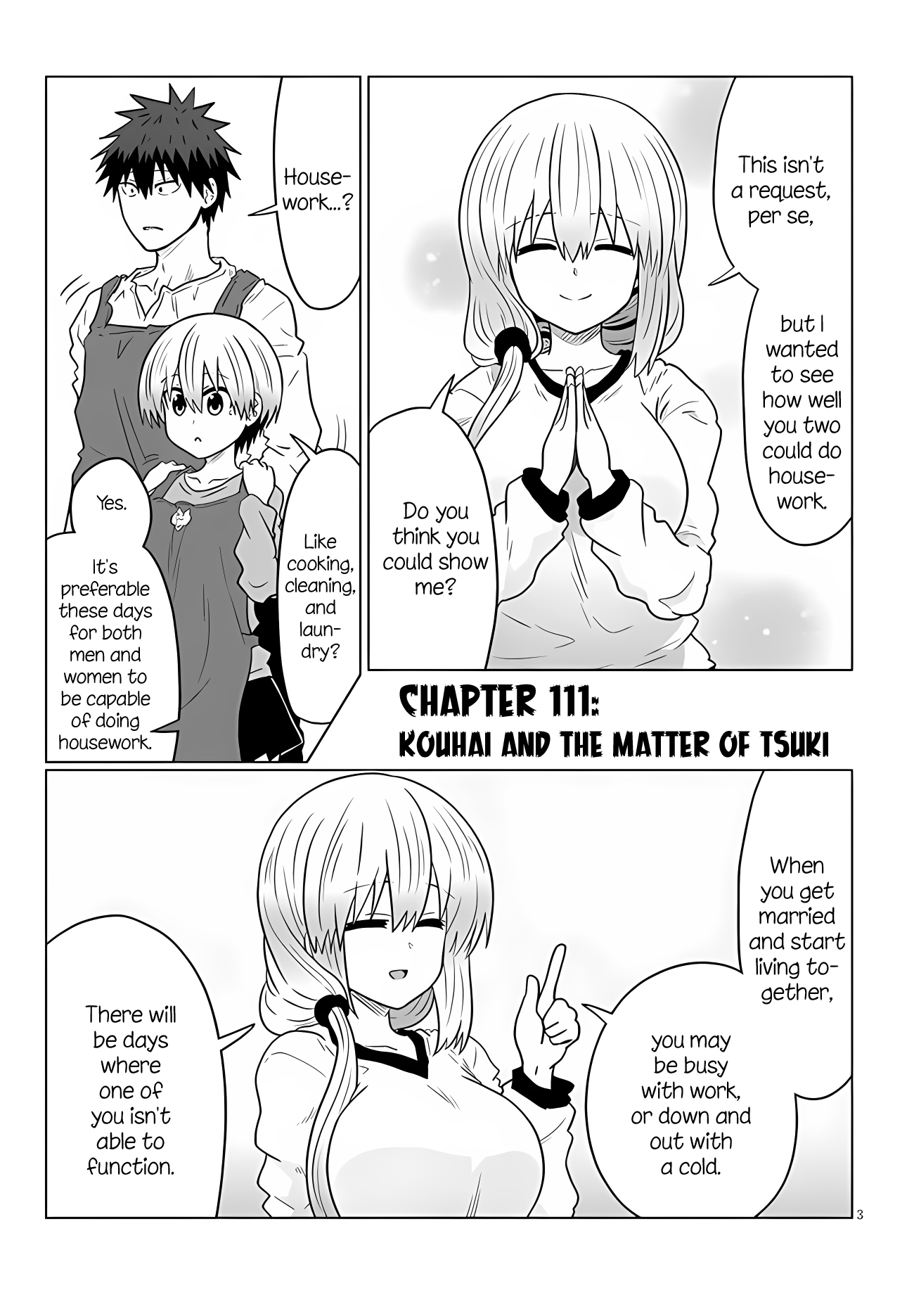 Uzaki-chan Wants to Hang Out!, Chapter 111